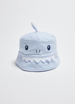 1-2/2-5 р новий фірмовий капелюшок панамка панама хлопчику з принтом акула lc waikiki вайкікі