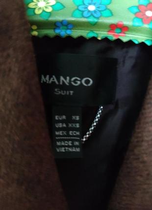 Женский укороченный пиджак mango шерстяной3 фото