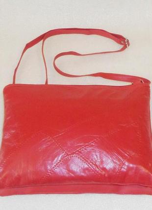 Червона сумка crossbody шкіра замінник2 фото