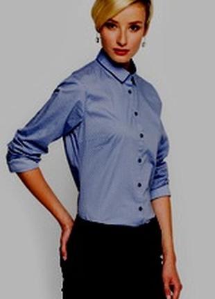 Базовая приталенная сорочка "tommy hilfiger" в тонкую сине-белую полоску