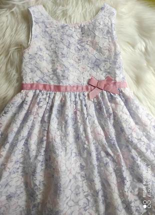 Платье, primark, девочка,  2-3 года, нарядное, светлое4 фото