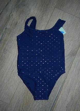Англия купальник синий с сердечками на девочку 1,5-2 года