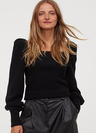 Черный демисезонный свитер h&m