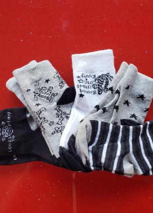 George набор 5 пар носочки носки хлопок на новорожденного малыша мальчика 6-9-12 м 68-74-80см