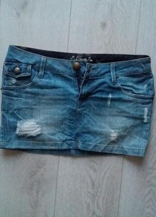 Стильна джинсова юпка1 фото