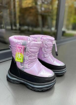 Теплі зимові чоботи для дівчинки том.м.1 фото
