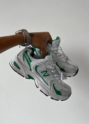 Кросівки new balance 530 silver green / женские кроссовки нью беленс 530 зелёные демисезонные