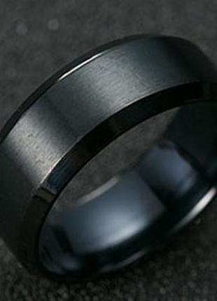 Мужское кольцо черное. размеры 16-22. черное кольцо для парней из ювелирной стали8 фото