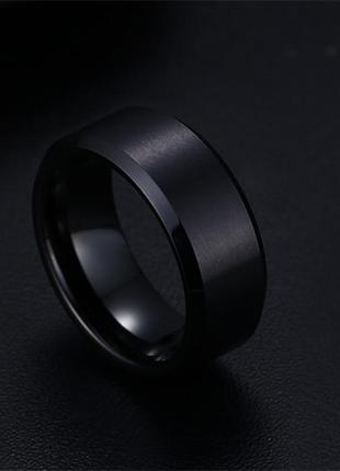 Мужское кольцо черное. размеры 16-22. черное кольцо для парней из ювелирной стали4 фото