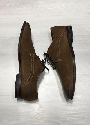 Брендові замшеві чоловічі туфлі кежуал clark’s clarks оригінал6 фото