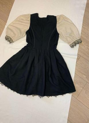 Сукня вінтажна міні з пишними рукавами корсет2 фото