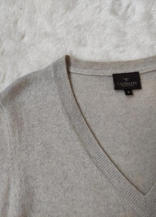 Серый натуральный пушистый свитер кашемир кофта вязаная на высокий рост вырезом женский cashmere7 фото