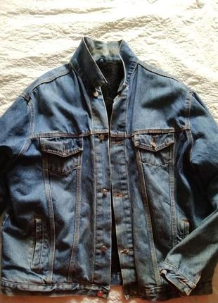 Джинсовая куртка - шерпа (размер 52)