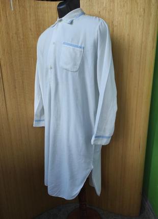 Длинная белая  рубашка  в этно стиле хлопок/ джалаба/ кондура/ дишдаш