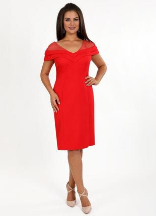 Платье женское красное вечернее короткое modna kazka mkenp 00871 фото