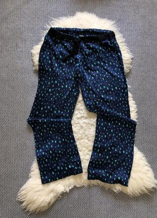 Домашние атласные штаны сатин атлас пижамные принт7 фото
