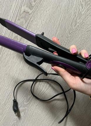 Плойка 2в1 утюжок выпрямитель накрутка локон saturn