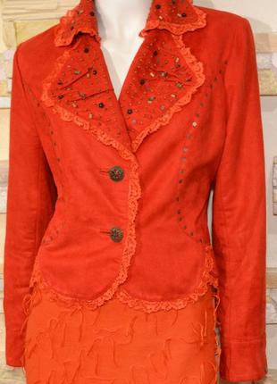 Укр. р-р 46-48 бренд m-t-hong, елегантний, романтичний піджак