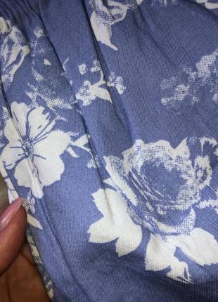 Домашние пижамные штаны натуральный хлопок принт цветочный2 фото