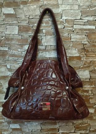 Новая,кожаная сумка,шопер,питон,сумка с натуральной кожи, betty barclay, оригинал
