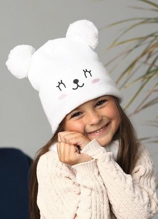 Зимова шапочка для дівчаток2 фото