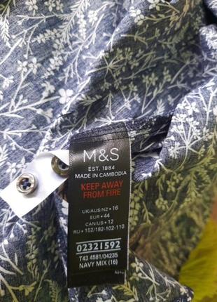 Оригінальна сорочка,блуза в квітковий принт бренда m & s ,сток!8 фото