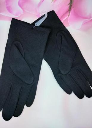 Перчатки с вышивкой бисером,черные осенние перчатки2 фото