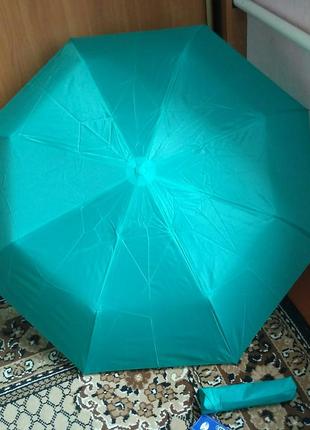 Зонт маленький,но диаметр обычный механика 4 сложения,антиветер .