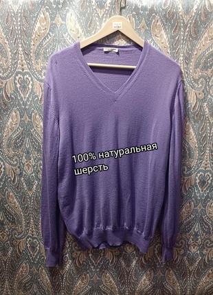 Кофта / свитер / пуловер / джемпер gran sasso италия / 100% шерсть1 фото