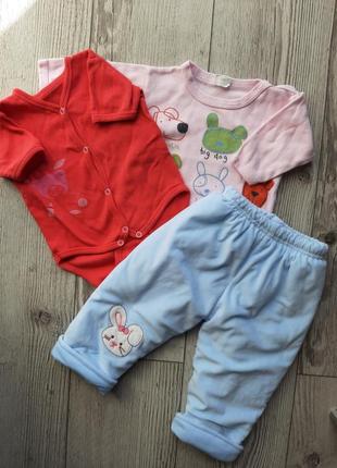 Зимние штаны на девочку боди в подарок