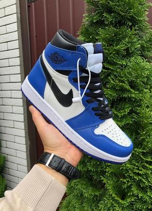 Кроссовки женские nike air jordan 1 retro high синие кросівки жіночі найк аир джордан сині кроссы