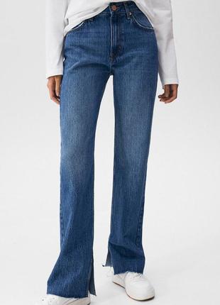 Расклешенные джинсы с высокой талией и разрезами pull&bear - 34, 404 фото