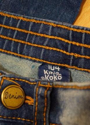 Kiki&koko джинсовые штаны ( джинсы ) 3-4 года. на худышку5 фото