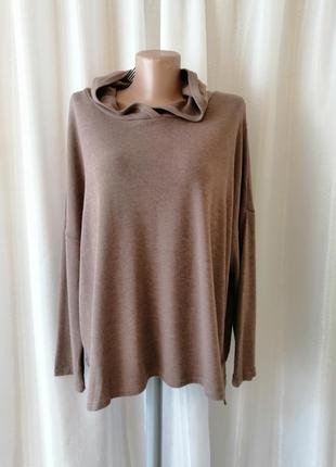 ⛔ светр кофта худи з капюшоном капюшон тонкий трикотаж в'язка оверсайз свитер кофта худи с капюшоном3 фото