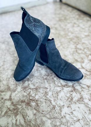 Ботинки/ натур/ замша 👍