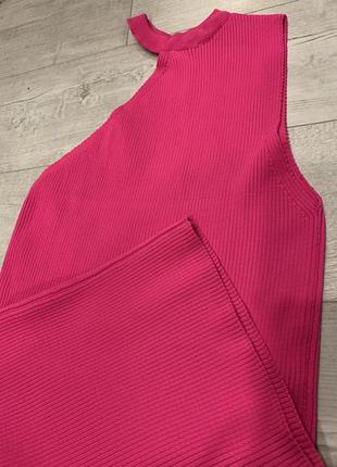 Міні плаття рожевий електрик колір2 фото