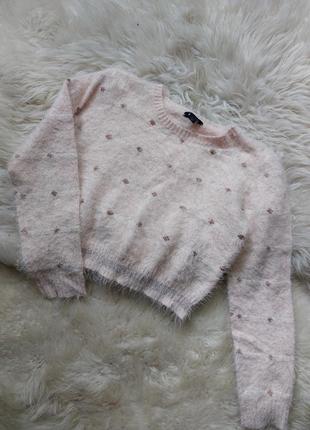 ❄️❤️❄️ м'який пухнастий рожевий светрик