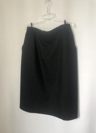 Винтаж черная прямая юбка шерсть классика австрия