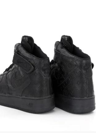 Зимові кросівки кеди nike air force black з хутром на зиму 130126 фото