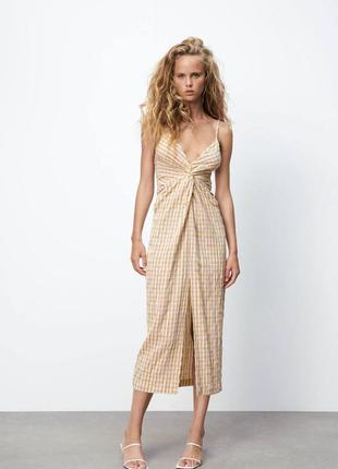 Акция! платье/ платье/сарафан (платье) в клетку "виши" zara