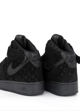 Зимові кросівки кеди nike найк air force black  130135 фото