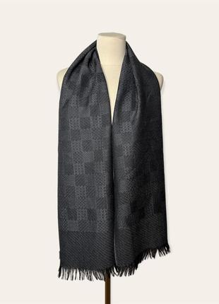Вовняний сірий шарф woolmark франція