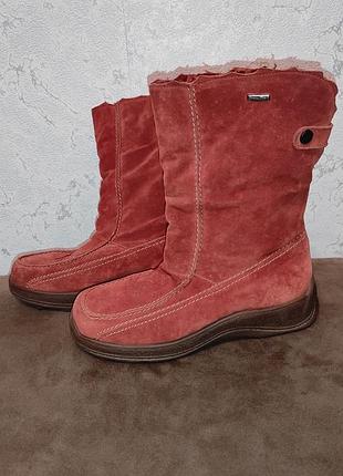 Сапоги замшевые