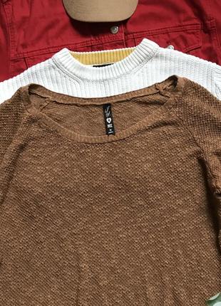Модный оверсайз свитер на резинке р.м2 фото