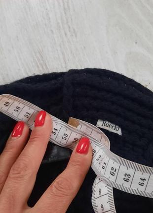 Зимний демисезонный вязаный берет с козырьком кепка шляпа шапка roeckl