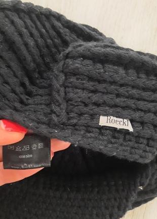 Зимний демисезонный вязаный берет с козырьком кепка шляпа шапка roeckl
