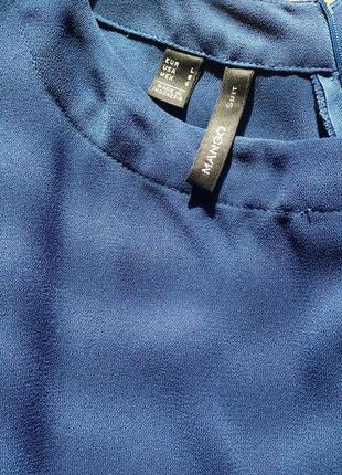Синее платье длинный рукав размер m/l mango5 фото