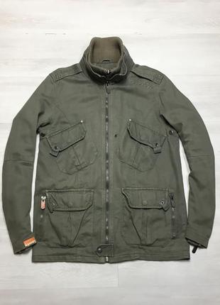 Superdry брендова захисна зелена чоловіча тактична куртка мілітарі army  military