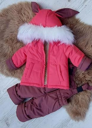 Дитячий комбінезон з курткою для дівчинки3 фото