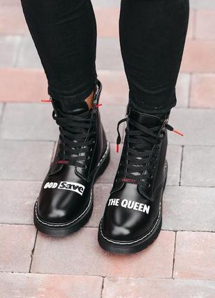 Ботінки жіночі dr.martens the queen хутро/ботинки женские доктор мартэнс